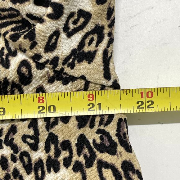 Croft Barrow Top Women Size XL Brown Cheetah Print Short Sleeve Round Neck Y2K - Picture 7 of 7